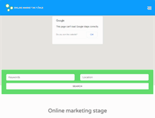 Tablet Screenshot of onlinemarketingstage.com